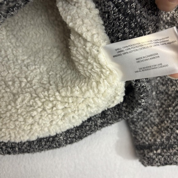 Orvis Fleece Sherpa Lined 1/4 Zip Sweater Mens Large Gray Black Pullover Knit - Picture 12 of 15